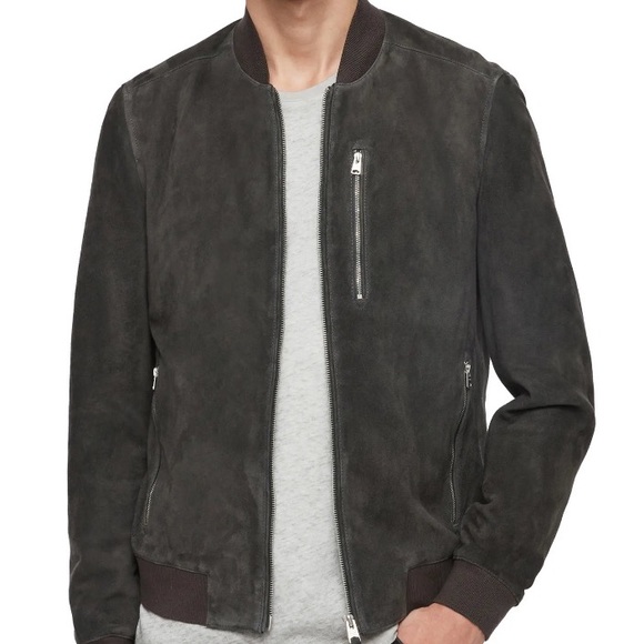 All Saints Kemble Suede Bomber Jacket
